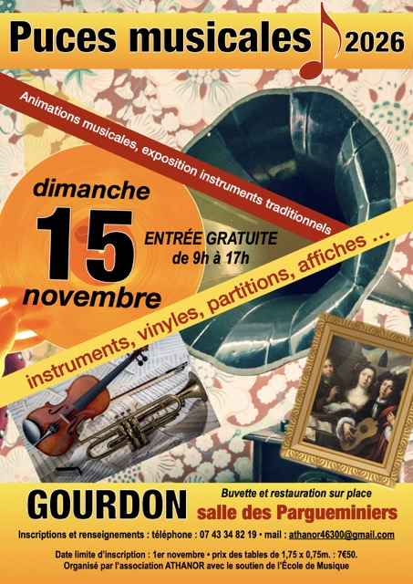 PUCES MUSICALES 2026 à Gourdon