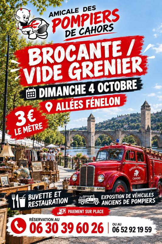Brocante - vide-greniers des pompiers de Cahors