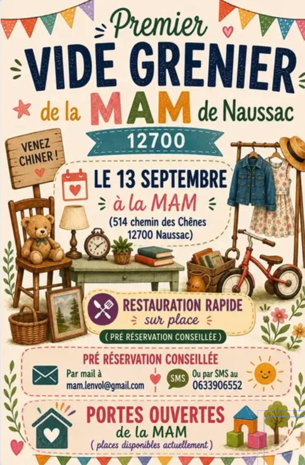 1er vide grenier de la MAM