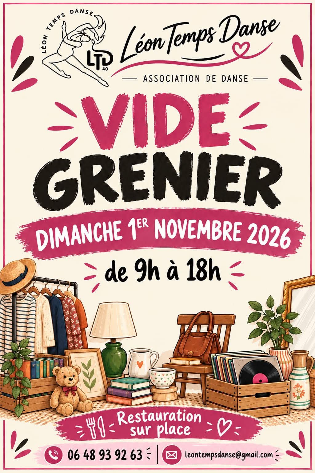 Vide grenier Léon temps danse à Léon