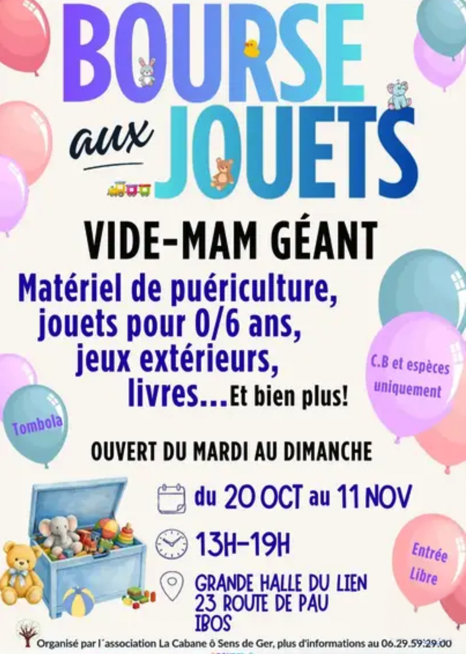 BOURSE AUX JOUETS ET VIDE MAM à Ibos