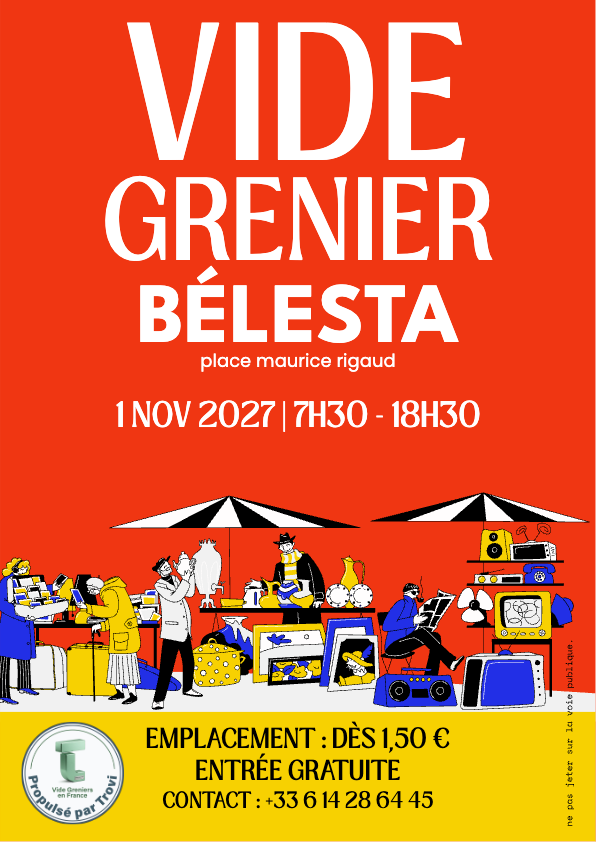 Vide grenier, brocante et marche gourmand à Bélesta