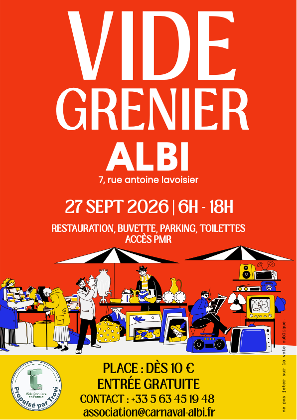 VIDE GRENIER ASSOCIATION DU CARNAVAL D'ALBI