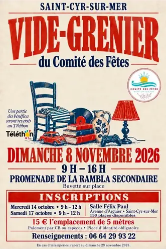 Vide Grenier du Comité des fêtes à Saint-Cyr-sur-Mer