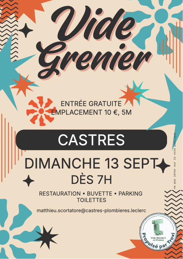 VIDE GRENIER CSE CENTRE E.LECLERC CASTRES ROUTE DE LAUTREC 81100 CASTRES