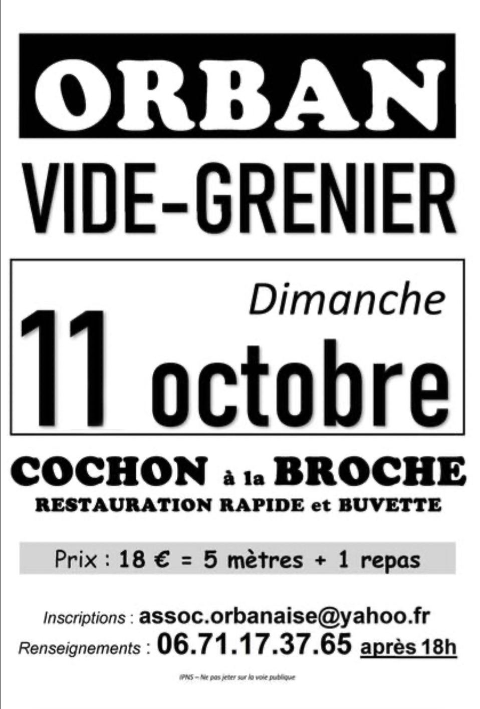 Vide grenier d'ORBAN
