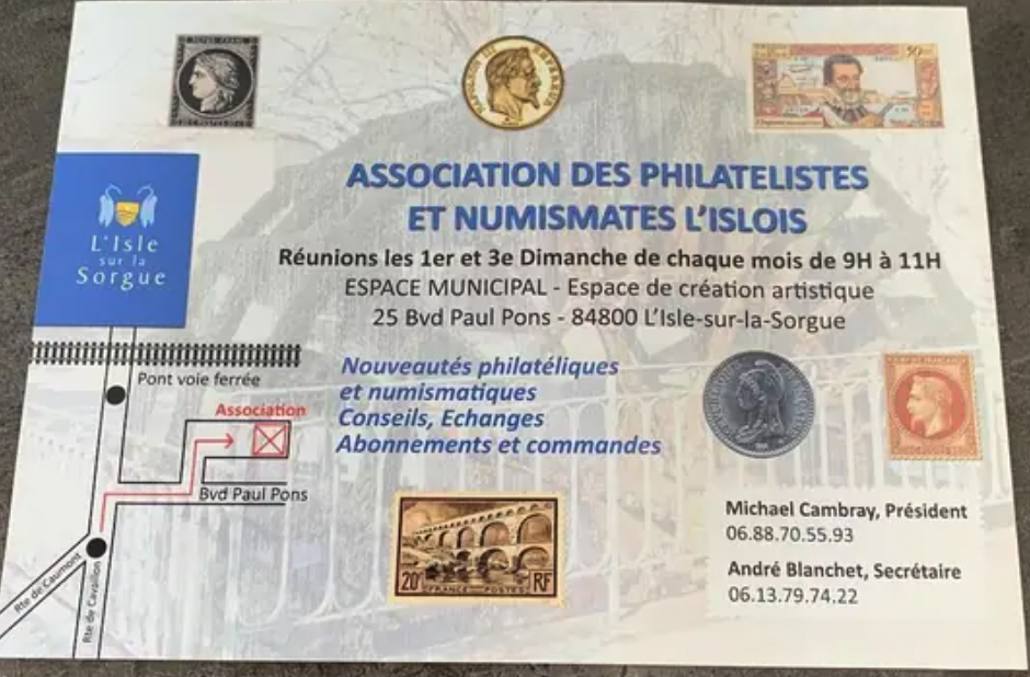 Réunion MONNAIE et TIMBRES Collectionneurs Association APNI