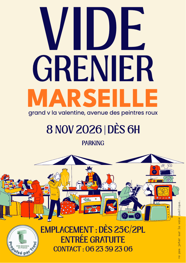 Vide grenier Parking Grand V la Valentine à Marseille