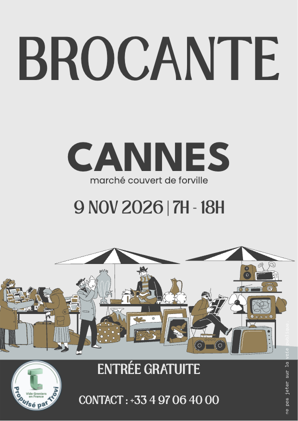 Brocante Professionnelle du Marché de Forville à Cannes