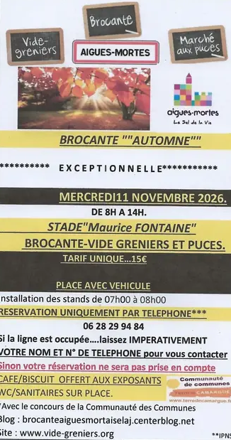 BROCANTE EXCEPTIONNELLE AU STADE (SOUS RESERVE) à Aigues-Mortes