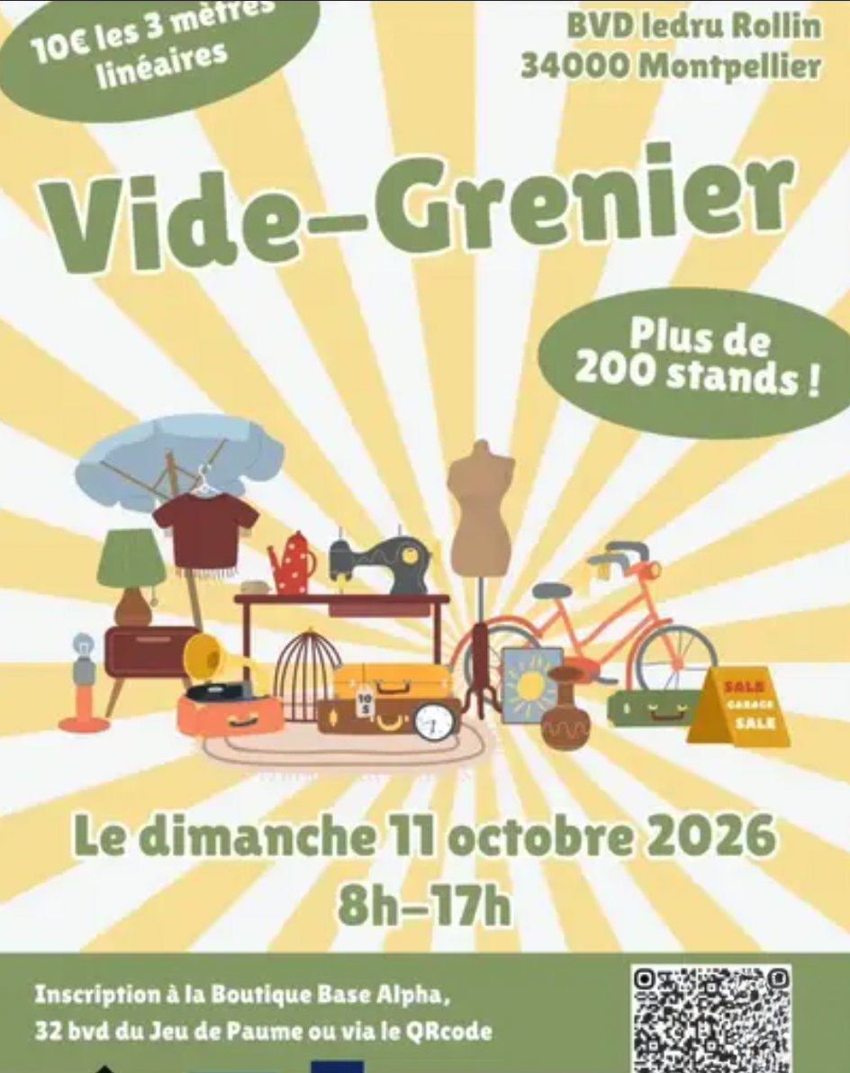 Vide grenier du jeu de paume à Montpellier