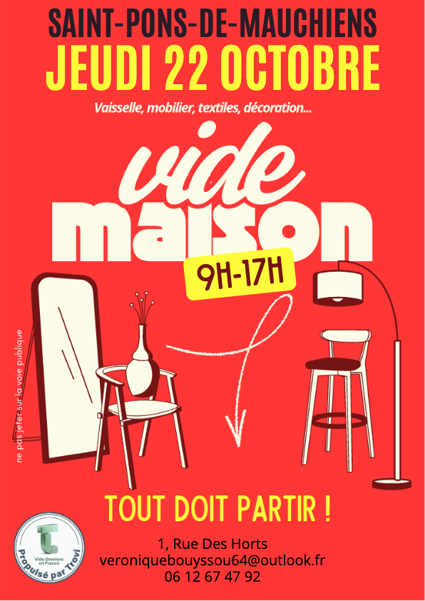 Vide maison suite a la vente à Saint-Pons-de-Mauchiens