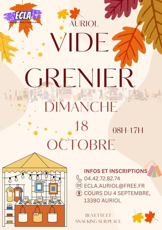 Vide grenier de l'ECLA à Auriol