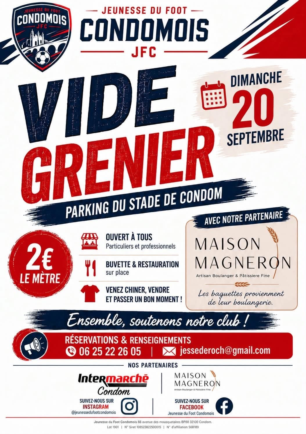 Vide grenier football | Condom