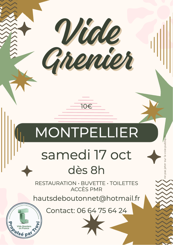 Vide-grenier d’automne des Hauts de Boutonnet à Montpellier