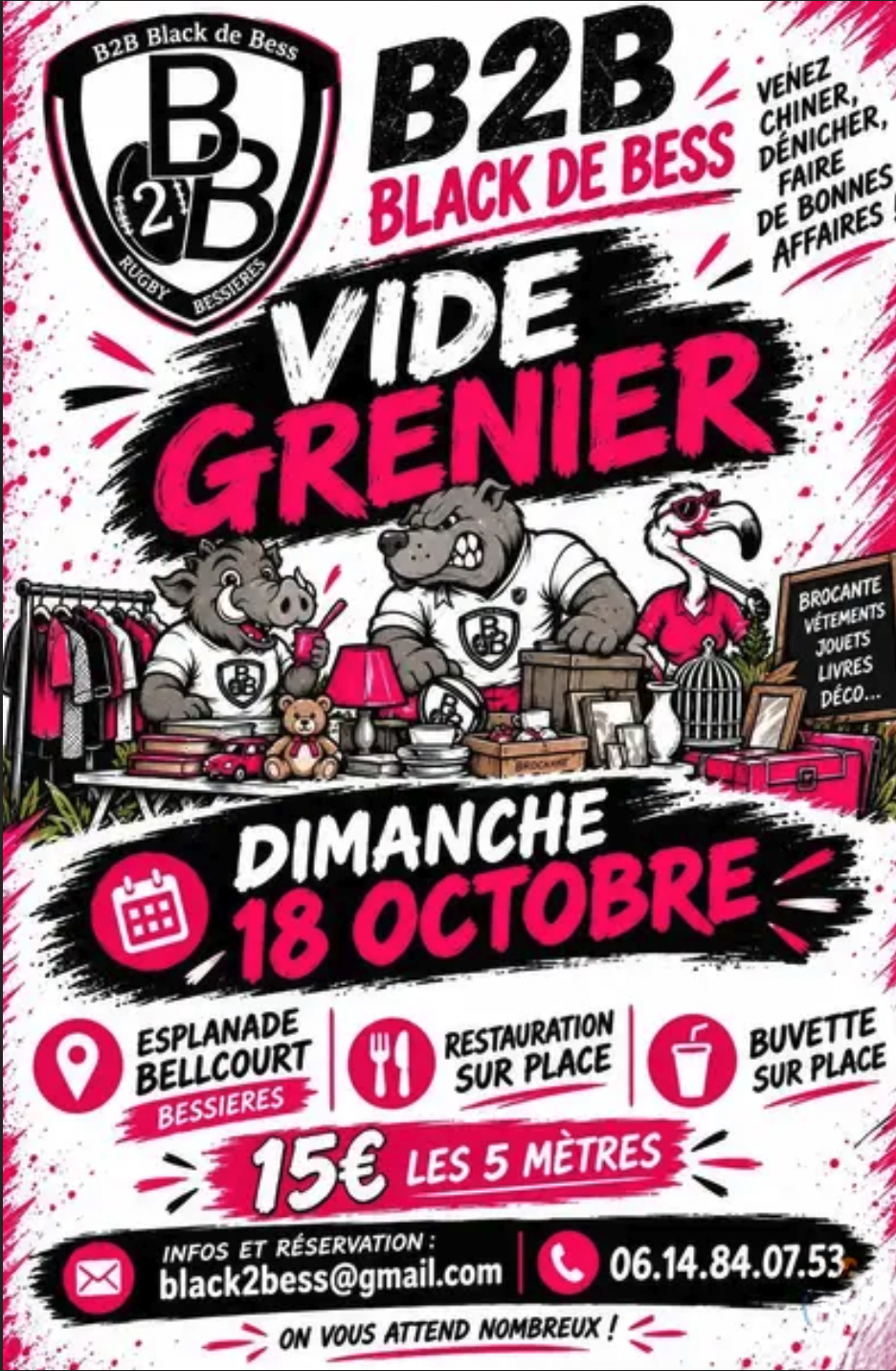 VIDE GRENIER DU RUGBY à Bessières