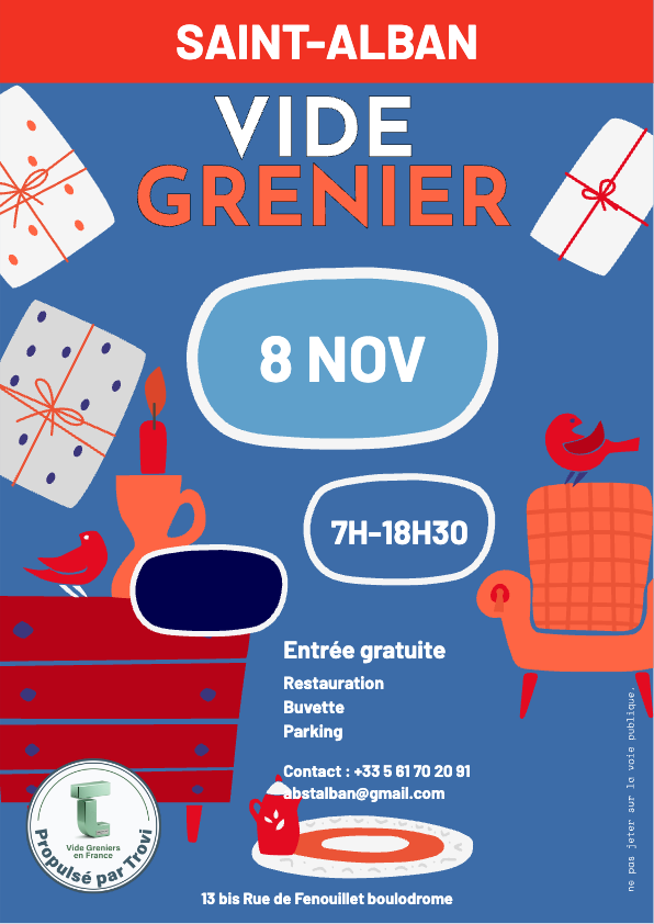 VIDE GRENIER ABSA BOULODROME PETANQUE à Saint-Alban