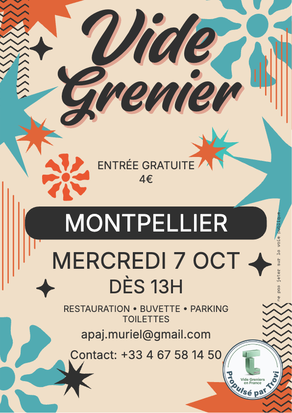 Vide Grenier Centre APAJ Edition 2026 à Montpellier
