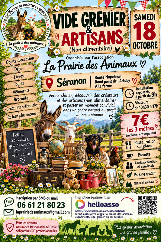 Vide grenier à la ferme à Séranon