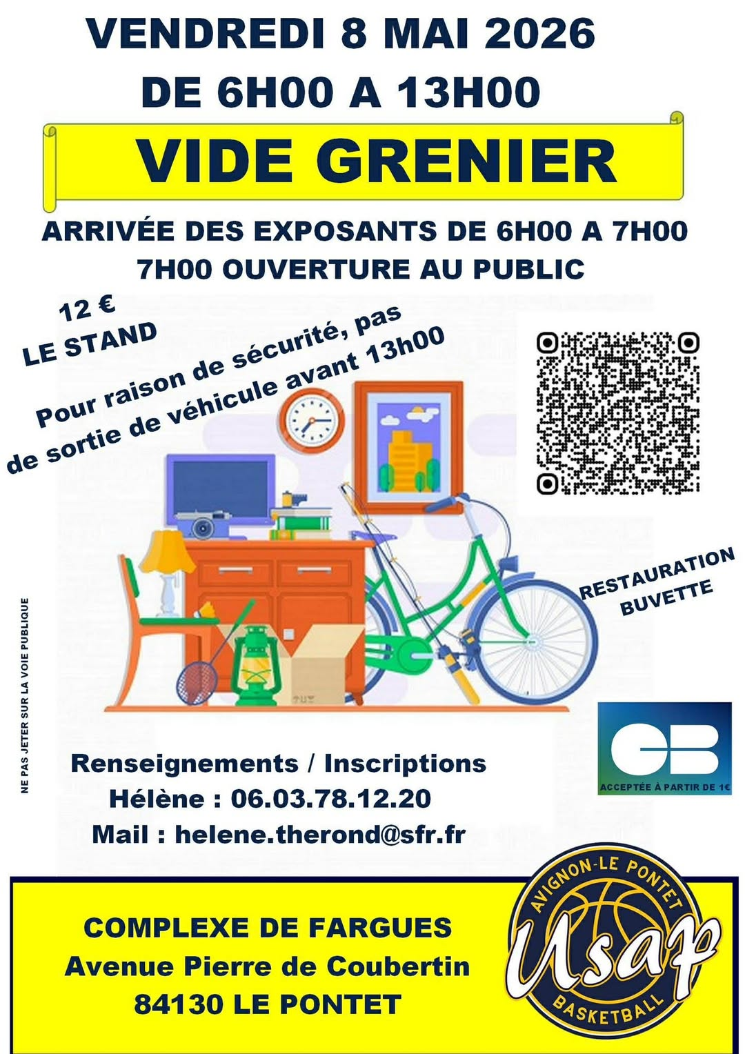 Vide grenier usap basket à Le Pontet