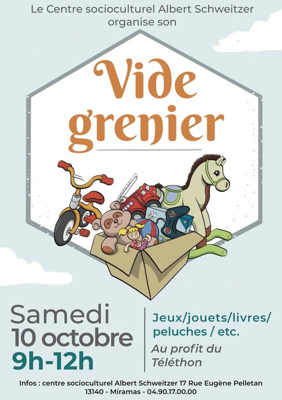 Vide grenier en faveur du téléthon à Miramas