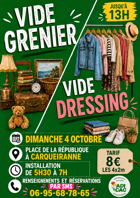Vide grenier, brocante de Carqueiranne