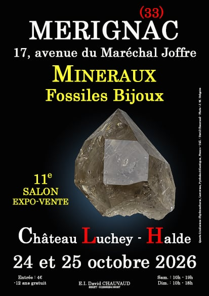 11e SALON MINERAUX FOSSILES BIJOUX de MERIGNAC (Gironde) à Mérignac