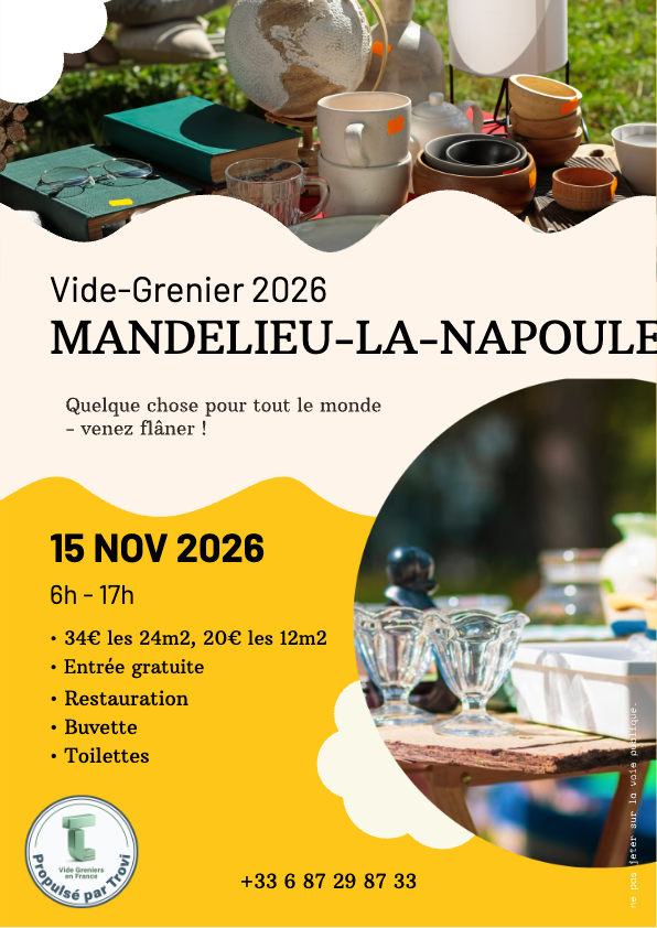 Brocante, vide-grenier à Mandelieu-la-Napoule