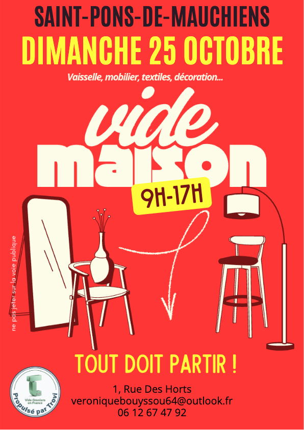 Vide maison suite a la vente à Saint-Pons-de-Mauchiens