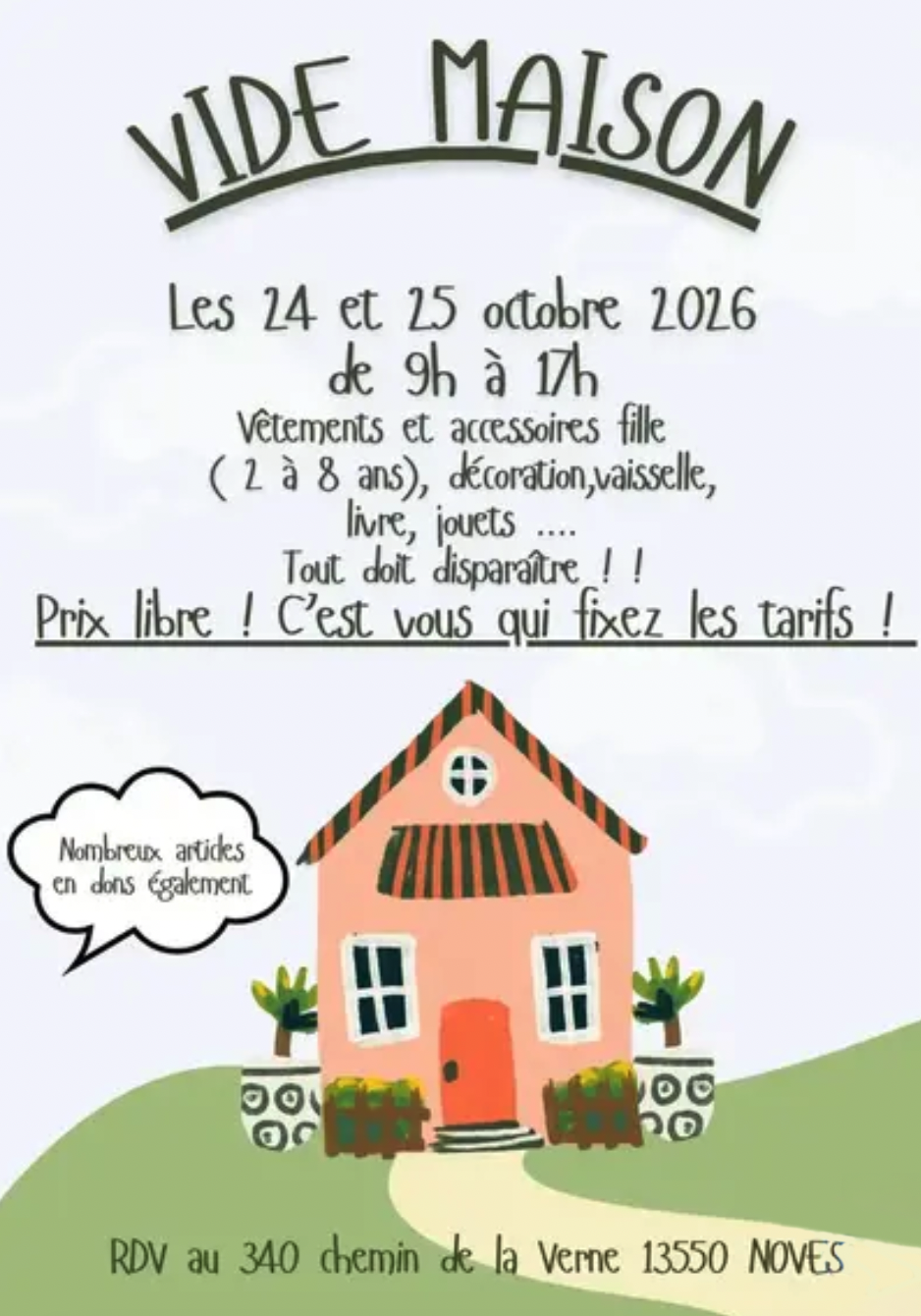 Vide maison d'automne à Noves