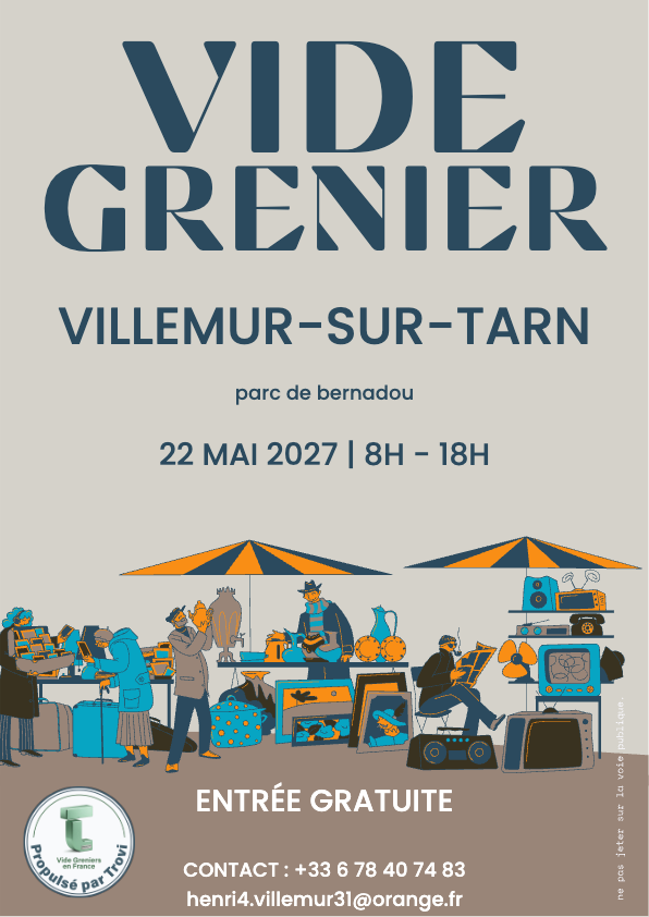 Vide grenier brocante à Villemur-sur-Tarn
