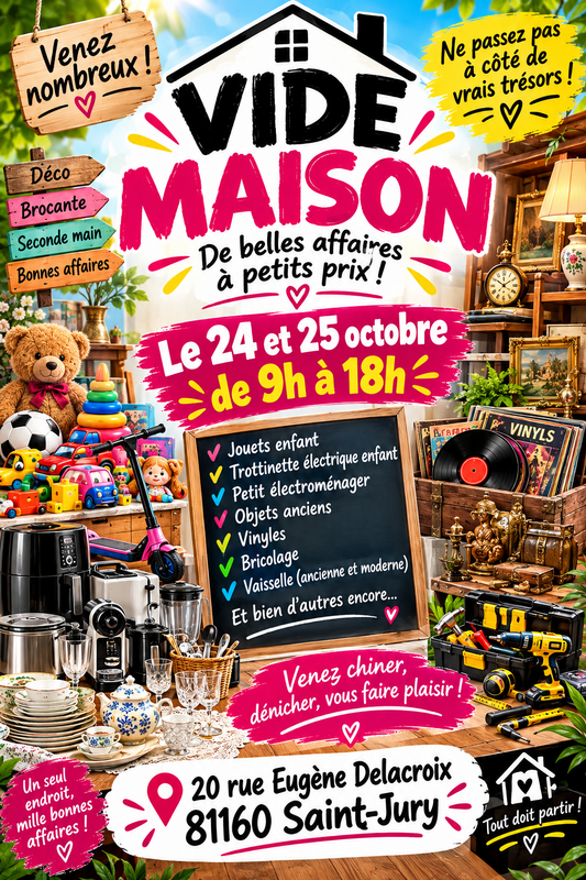 Vide maison, garage à Saint-Juéry