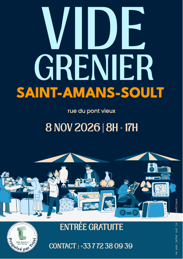 Grand Vide-grenier Brocante dans la salle chauffée du Thoré