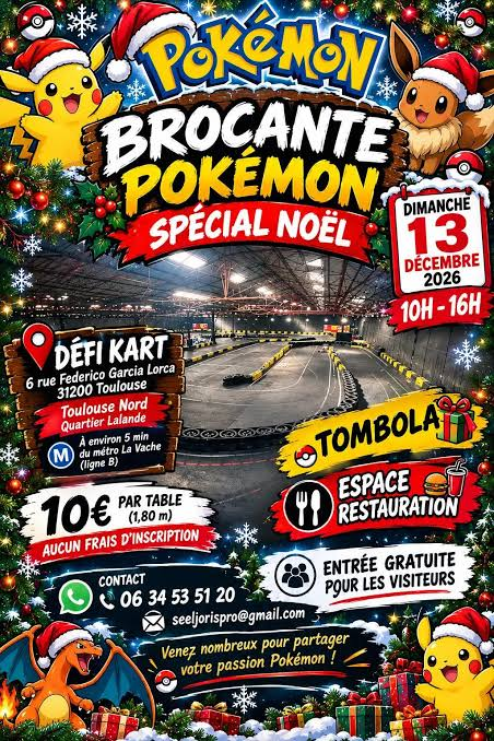 Brocante pokémon spécial Noël à Toulouse