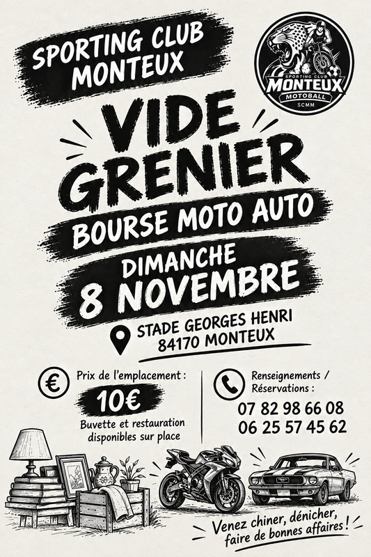 Bourse auto, moto, vide grenier à Monteux