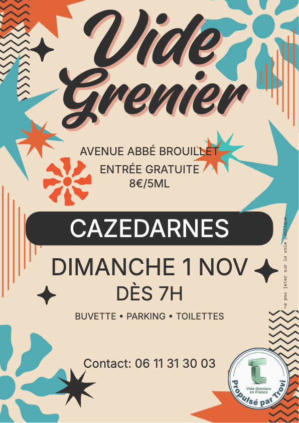 Vide grenier d'automne à Cazedarnes