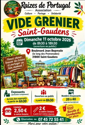 Vide grenier de l'année association portugaise Raizes de Portugal à Saint-Gaudens