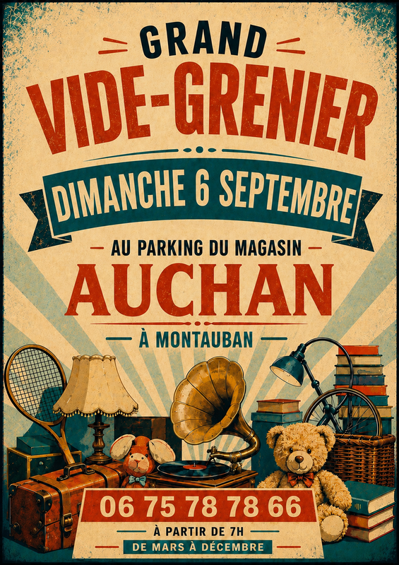 Grand Vide Grenier Parking Magasin Auchan
