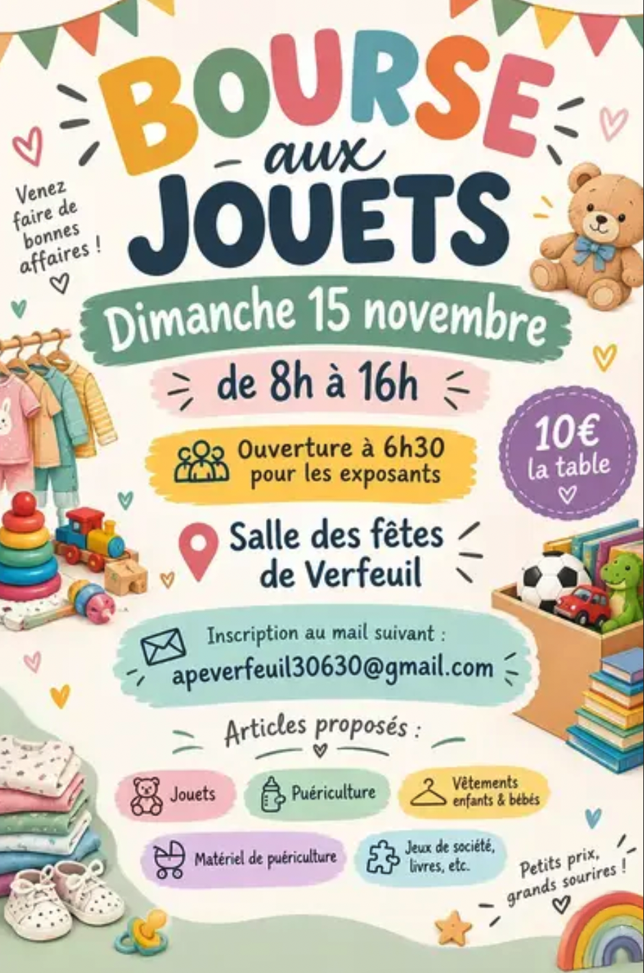 Bourse aux jouets à Verfeuil
