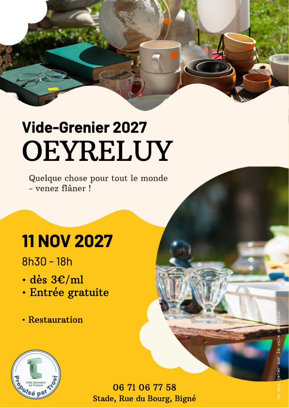 Vide grenier à Oeyreluy