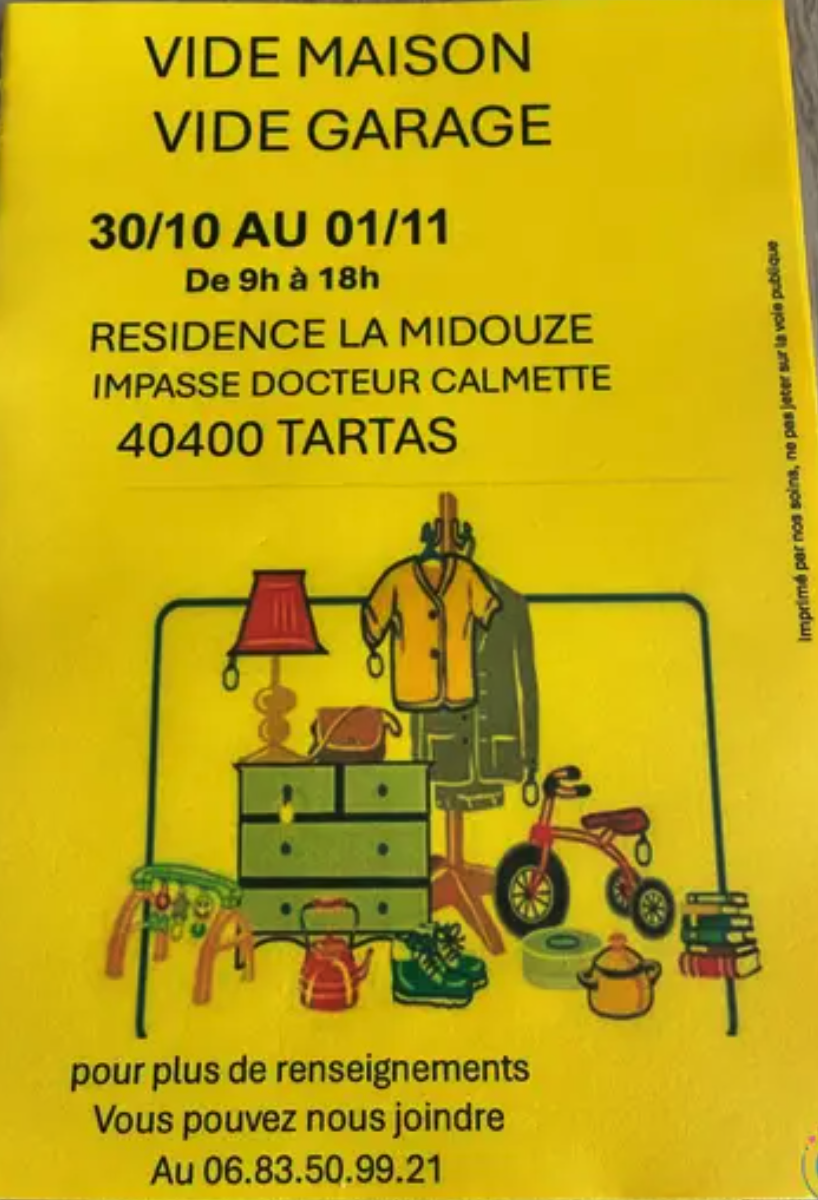 Vide maison vide garage à Tartas