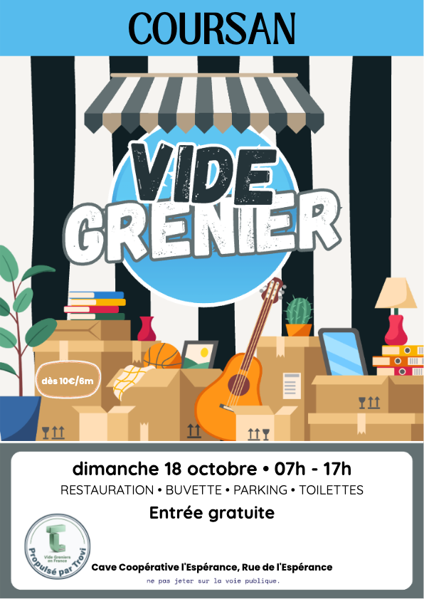 Vide-grenier • Fête du Vin Primeur 2026 à Coursan