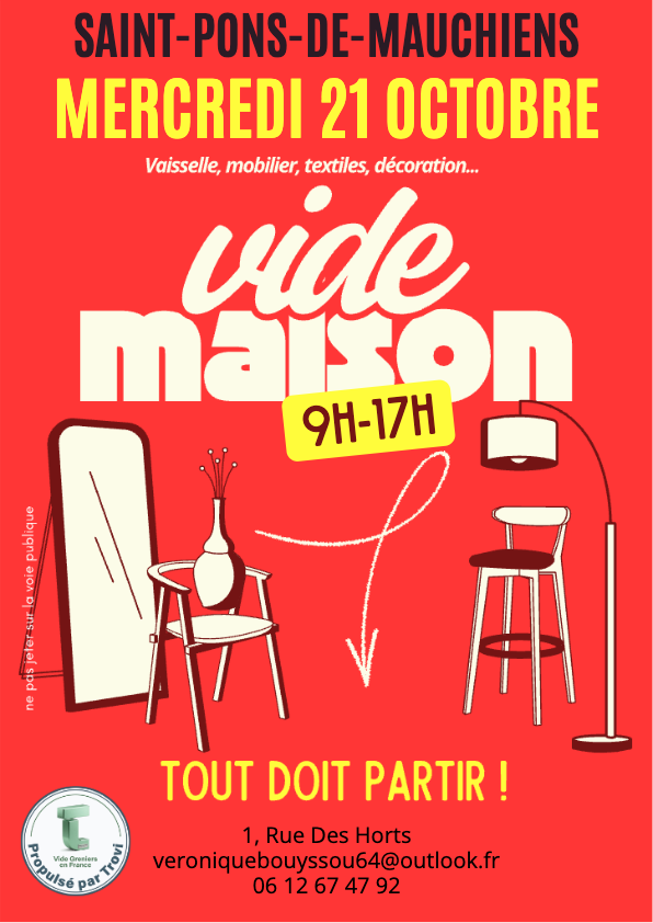 Vide maison suite a la vente à Saint-Pons-de-Mauchiens