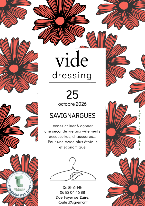 Vide dressing organisé par Rencontres sous le cerisier à Savignargues