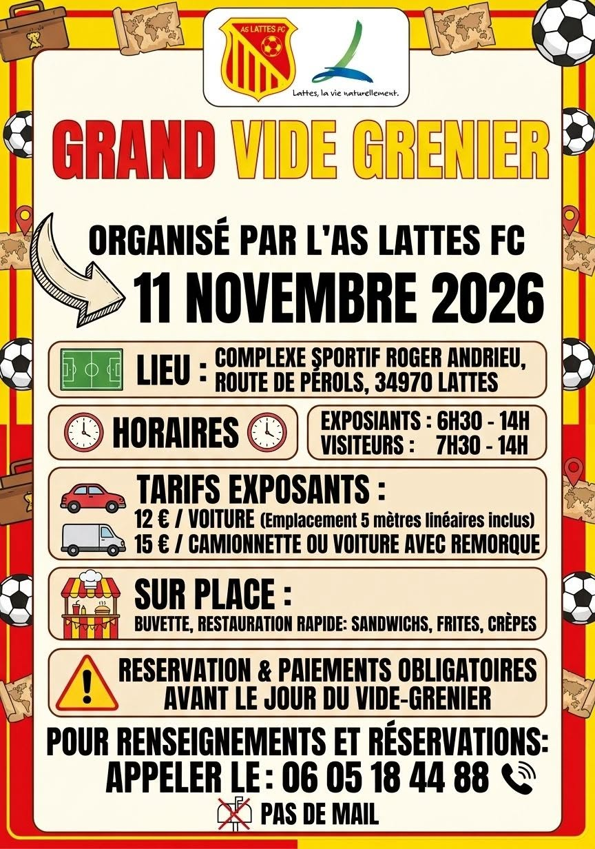 Vide grenier AS LATTES FC à Lattes
