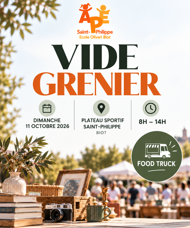 Vide grenier Automne Biot Saint Philippe à Biot