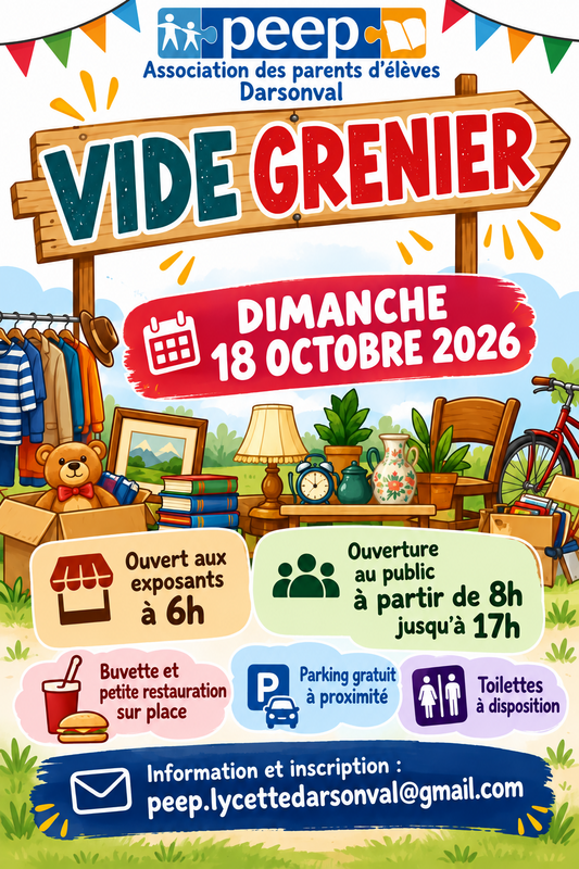 Vide grenier d’automne école Darsonval à Nice