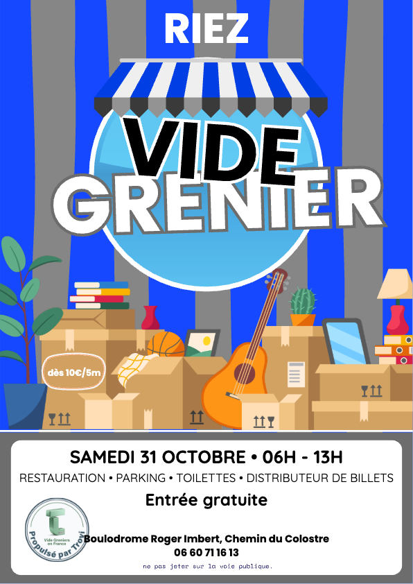 Vide grenier brocante à Riez