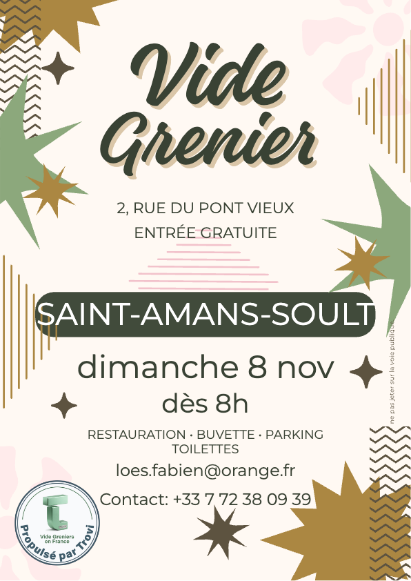 Vide-grenier à Saint-Amans-Soult