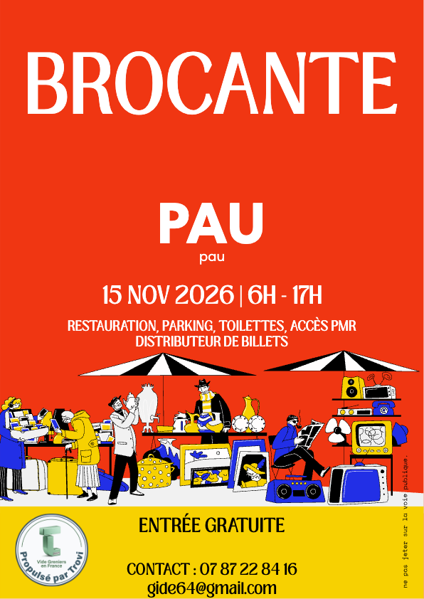 Brocante des halles à Pau